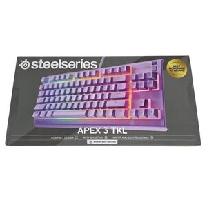 SteelSeries Apex 3 TKL RGB Gaming Keyboard Whisper Quiet Anti Ghosting Brand New